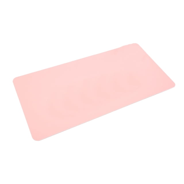 Desk Pad 23.6"x11.8", Extended Gaming/Keyboard Mat, PU+Cork, Pink, Protective Writing Pad, Spacious, Easy to Clean, for Office/Home