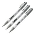 thumbnail image 1 of Sharpie Marqueur de Peinture à Base d'Huile, Pointe Extra Fine, Encre Argentée, Lot de 3, 1 of 6