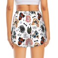 thumbnail image 4 of Uemuo Hip Hop Dog Pattern Women's Athletic Shorts High Waisted Running Shorts with Liner Pockets Gym Elastic Workout Shorts-, 4 of 9