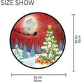 thumbnail image 4 of SKYSONIC Background of Night Sky with Christmas TreeRound Area Rug Chair Couch Cover Area Rug for Bedroom Floor Sofa Living Room Non-Slip Home Decor 3 x 3 Feet, 4 of 5