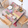 thumbnail image 2 of Pioneer Flower Floral Print Pattern Square Tablecloth,Waterproof Square Table Cover,Wipeable Spillproof Washable Table Cover for Home Kitchen Party Decor 42"X42"(107x107cm), 2 of 6