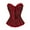 Dark Red, variant on LELINTA Sexy Women's Satin Lace up Overbust Corset Plus Size Waist Training Corsets Bustier Top Corselet + G-string