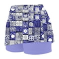 thumbnail image 3 of successthop Tennis Skirts for Women High Waisted Strecthy Shorts Vacation Outfits Floral Baggy Workout Clothes Purple M, 3 of 4