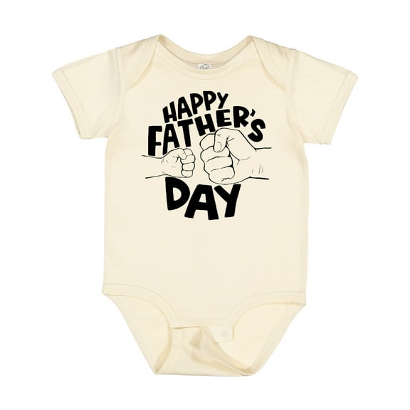 Inktastic Happy Father's Day Parent-child Fist Bump Boys or Girls Baby Bodysuit