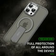 thumbnail image 2 of ELEHOLD for iPhone 16 Pro,Compatible with Magsafe Military Grade Invisible Kickstand Shockproof Protection Translucent Matte Anti-Scratch Protective Case for iPhone 16 Pro,Solidblack, 2 of 8