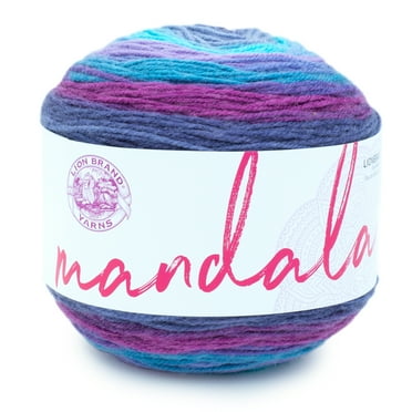 Lion Brand Yarn Mandala Hades Self-Striping Light Acrylic Multi-color Yarn