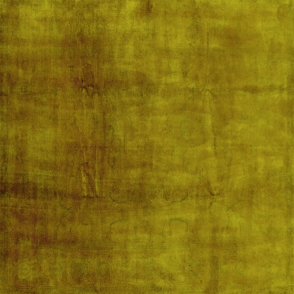Ahgly Company Indoor Square Oriental Yellow Industrial Area Rugs, 5' Square