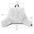 thumbnail image 3 of Nestl Reading Pillow, Backrest Pillows with Arms, Plush Faux Fur Back Pillow,&nbsp;Shredded Memory Foam Bed Rest Pillow, White, 3 of 9