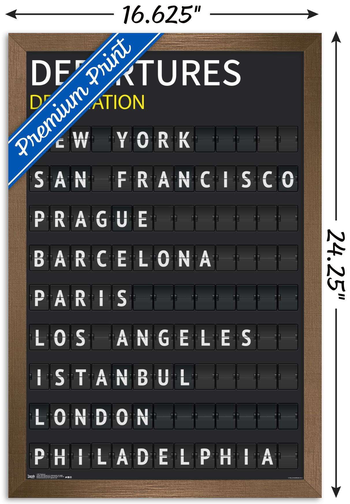 Flipboard - Destination Wall Poster, 14.725" x 22.375", Framed