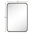 thumbnail image 5 of 20x28'' Oil rubbed bronze Mirrors for Bathroom,Bathroom Vanity Mirror, Rounded Rectangle Mirror, Stainless Steel Anti-Rust Tube Metal Frame Wall Mounted Mirror, Vertically/Horizontal Hanging, 5 of 9