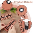 thumbnail image 4 of 2 Pairs Leather Lace-in Boot Zipper Inserts, 6.1 x 2 Inch Eyelets Zipper Boot Laces 7 Holes No Tie Shoe Laces for Adults Men Women Tieless Shoe Sneakers Laces Repair DIY, Sienna, 4 of 9