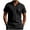 Black, variant on Men's Christian Cross Print Polo Shirts Casual Button V-Neck Short Sleeve Golf Shirt Quick-Dry Summer Beach Tops