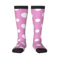 thumbnail image 1 of Gaeub Chaussettes à Pois Violets et Blancs Design Extensible Tube Haut pour Hommes Femmes Adolescents, Chaussettes de Softball Soccer pour Randonnée, Sport, 1 of 6