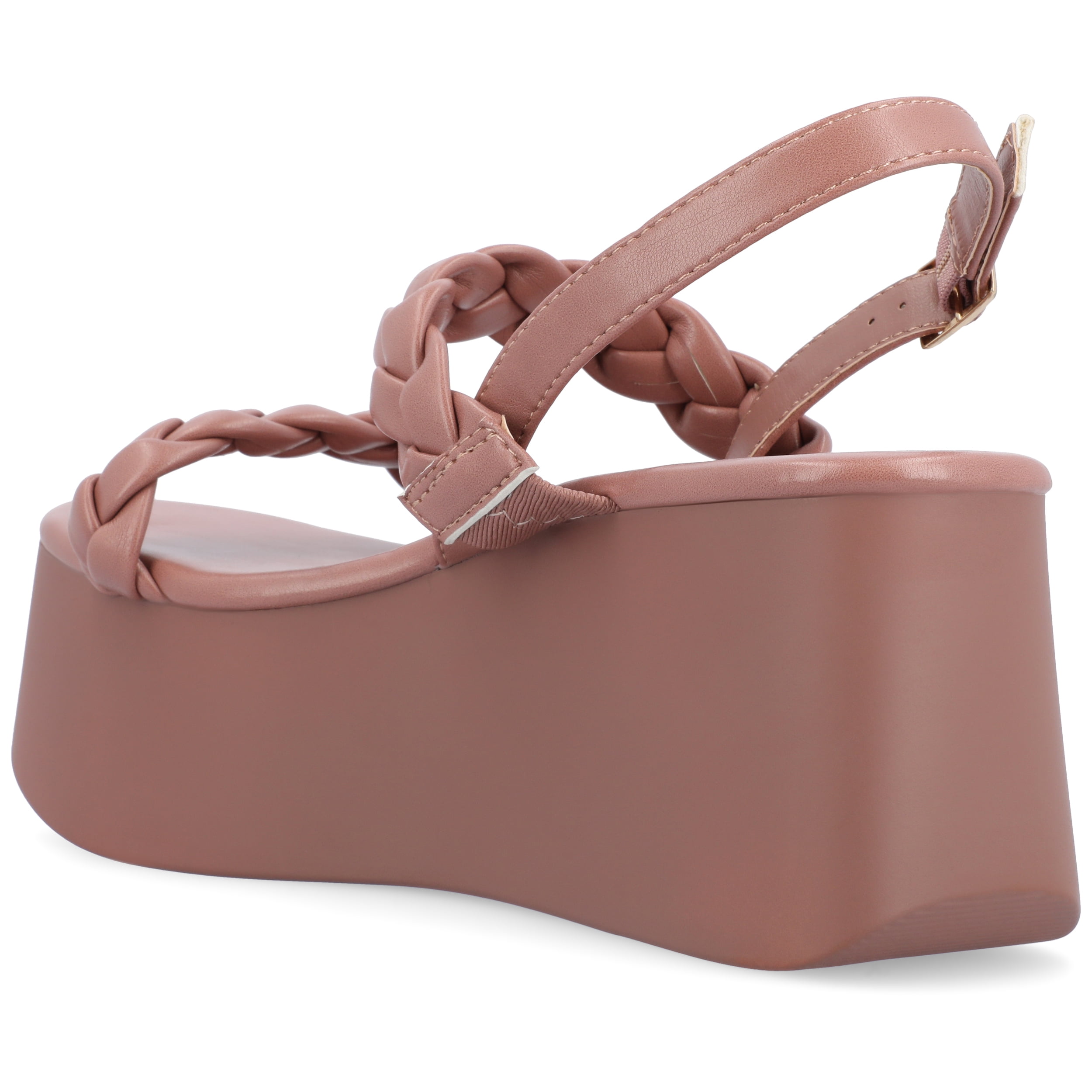 Journee Womens Zannah Buckle Platform Sandals