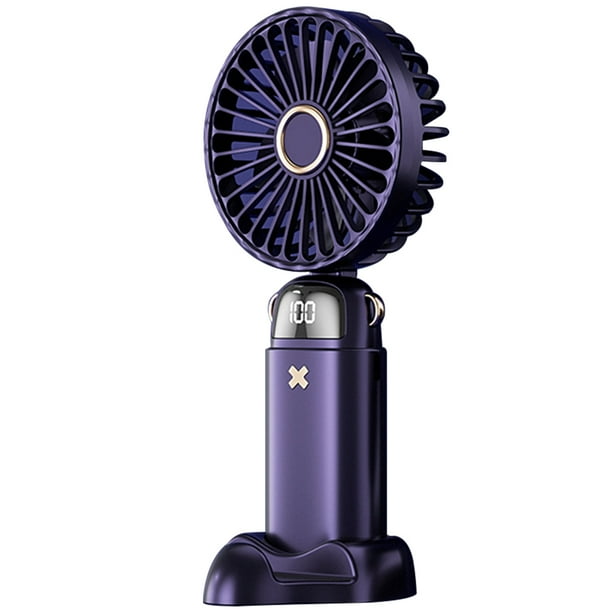 Ventilador eléctrico Indicador de potencia LED Ventilador de brisa recargable para acampar en la oficina en el hogar