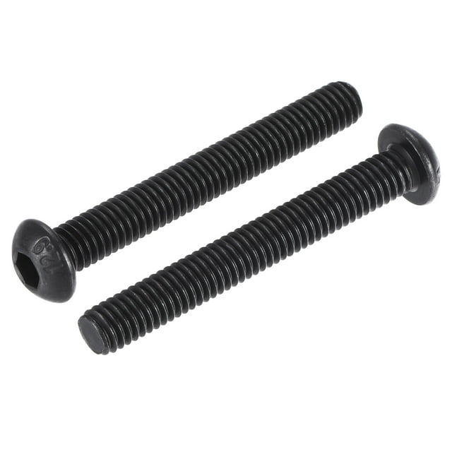 Unique Bargains M6x45mm Hex Socket Button Head Bolts Alloy Steel Blackening 25 Pack