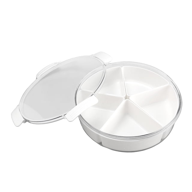 Herramienta de contenedor sensorial, contenedor sensorial de múltiples usos con tapa de apendizaje temprano mejora las habilidades motores finas finas blancas con 5 insertos de