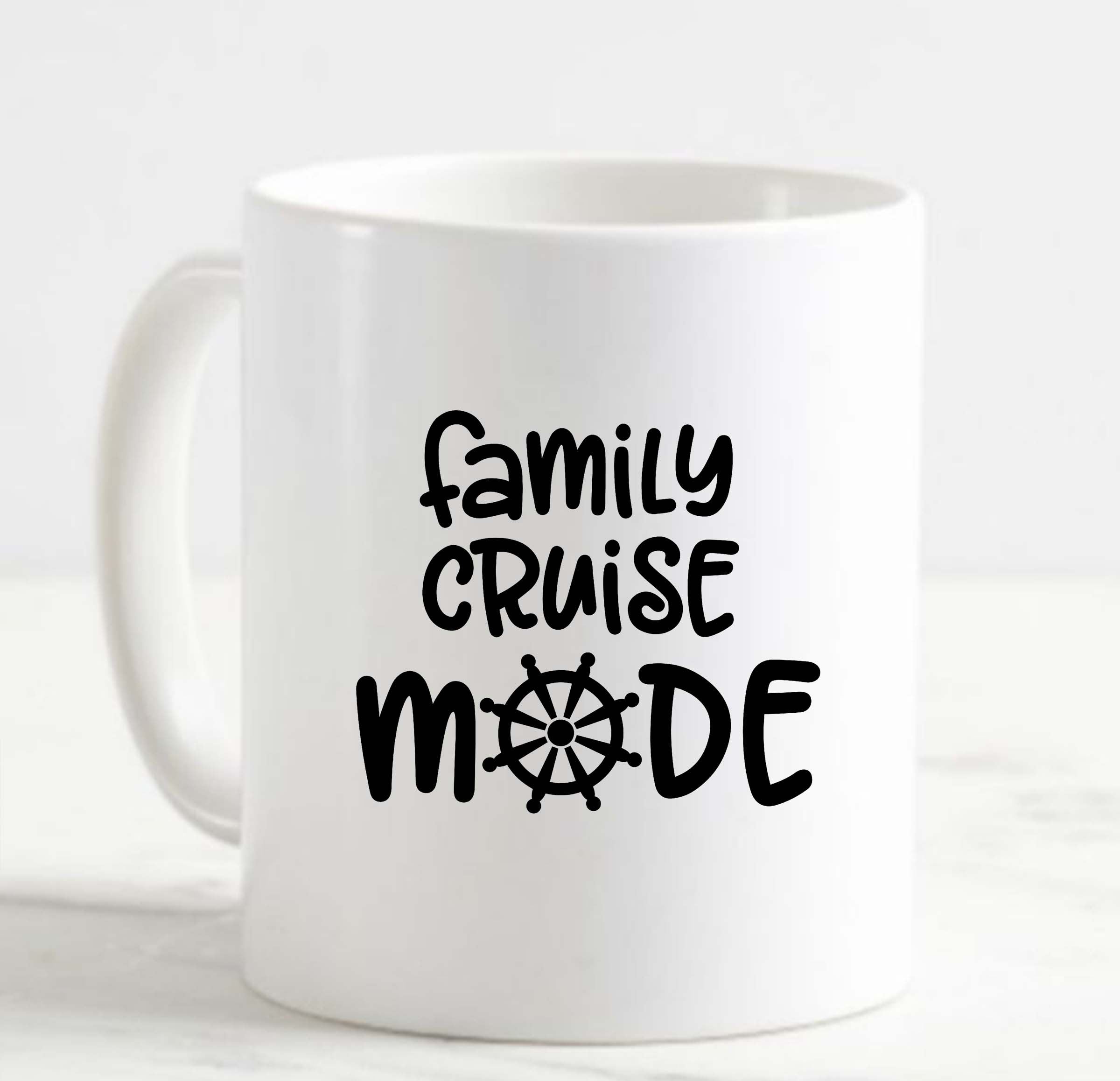 Coffee Mug Family Cruise Mode Steer Ship Travel Trip Ocean Vacation