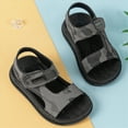 thumbnail image 2 of Caqnni Boys Double Adjustable Strap Lightweight Sandals (See More Colors and Sizes) Walking & Sports Shoes Boys Summer Sandals Boys Summer Adjustable Comfortable Sandals (Gray,9.5), 2 of 5