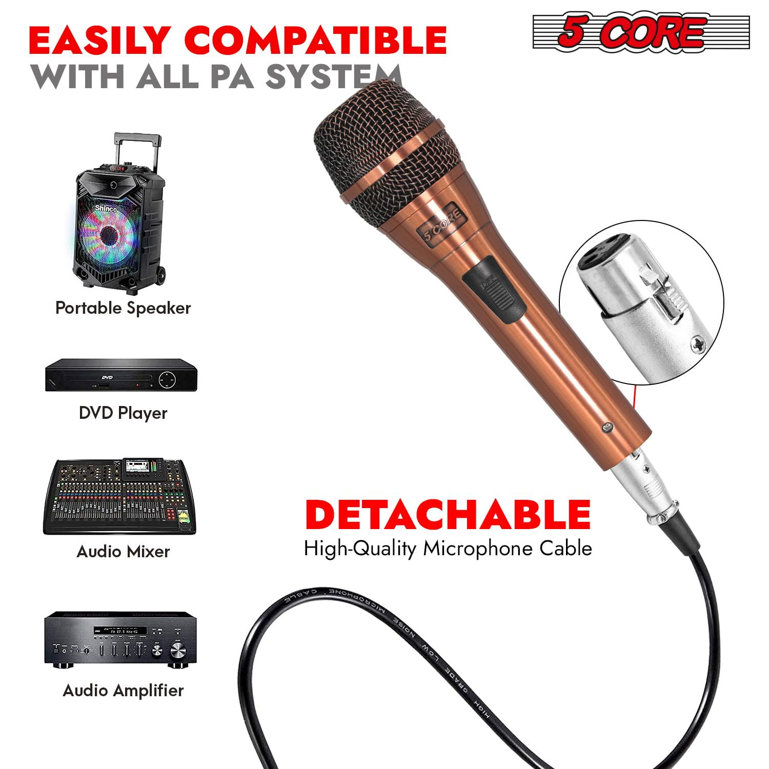 XLR Microphone Dynamic Mic Karaoke Singing Studio Microfono Handheld Mics