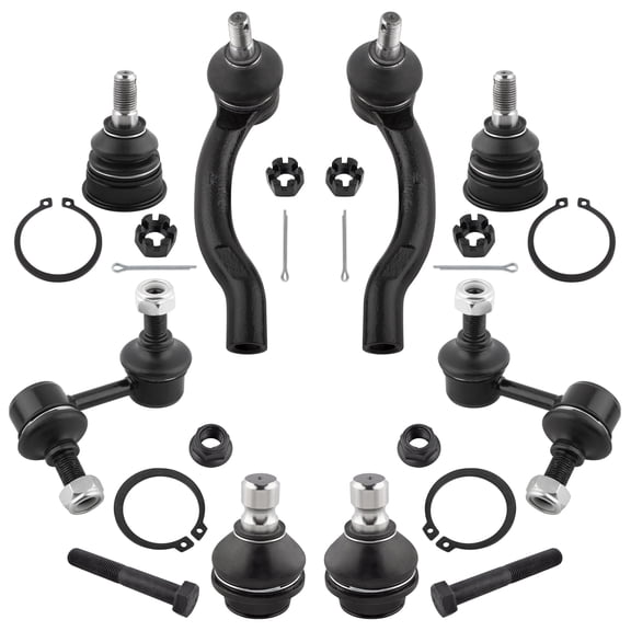BOXI (Set of 8) Front Outer Tie Rods   Upper Lower Ball Joints   Rear Sway Bar Links Fit for Nissan Pathfinder 2005-2012 / K750037 K750038 K80647 K80660 ES800048 ES800108