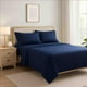 thumbnail image 3 of Juego de Sabanas 100% Algodón Cálidas y Transpirables Queen Size Azul Navy Kyuden Home, 3 of 7