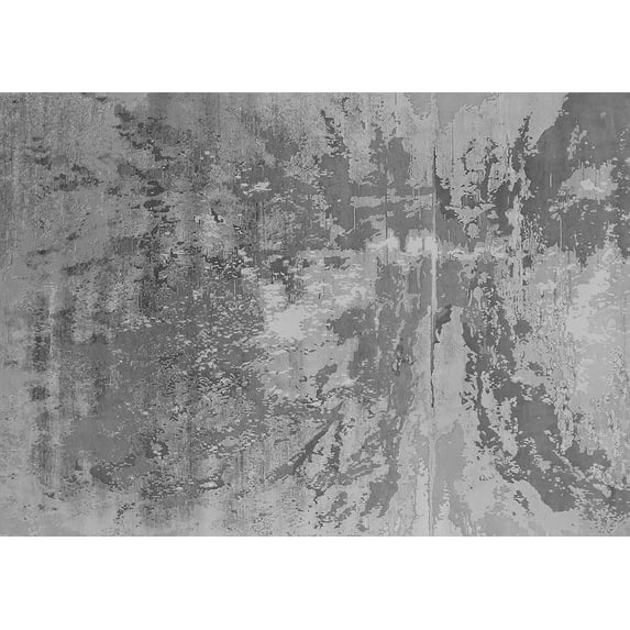 Ahgly Company Indoor Rectangle Oriental Gray Industrial Area Rugs, 2' x 5'