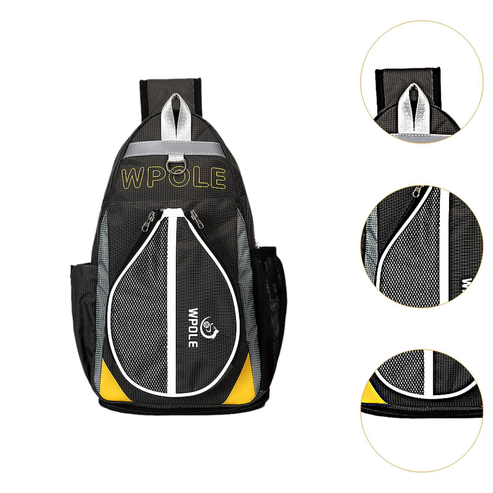 Baoblaze Table Tennis Bag Carrier Leisure Chest Bag for Tennis Racket Beginner Travel Large Grey