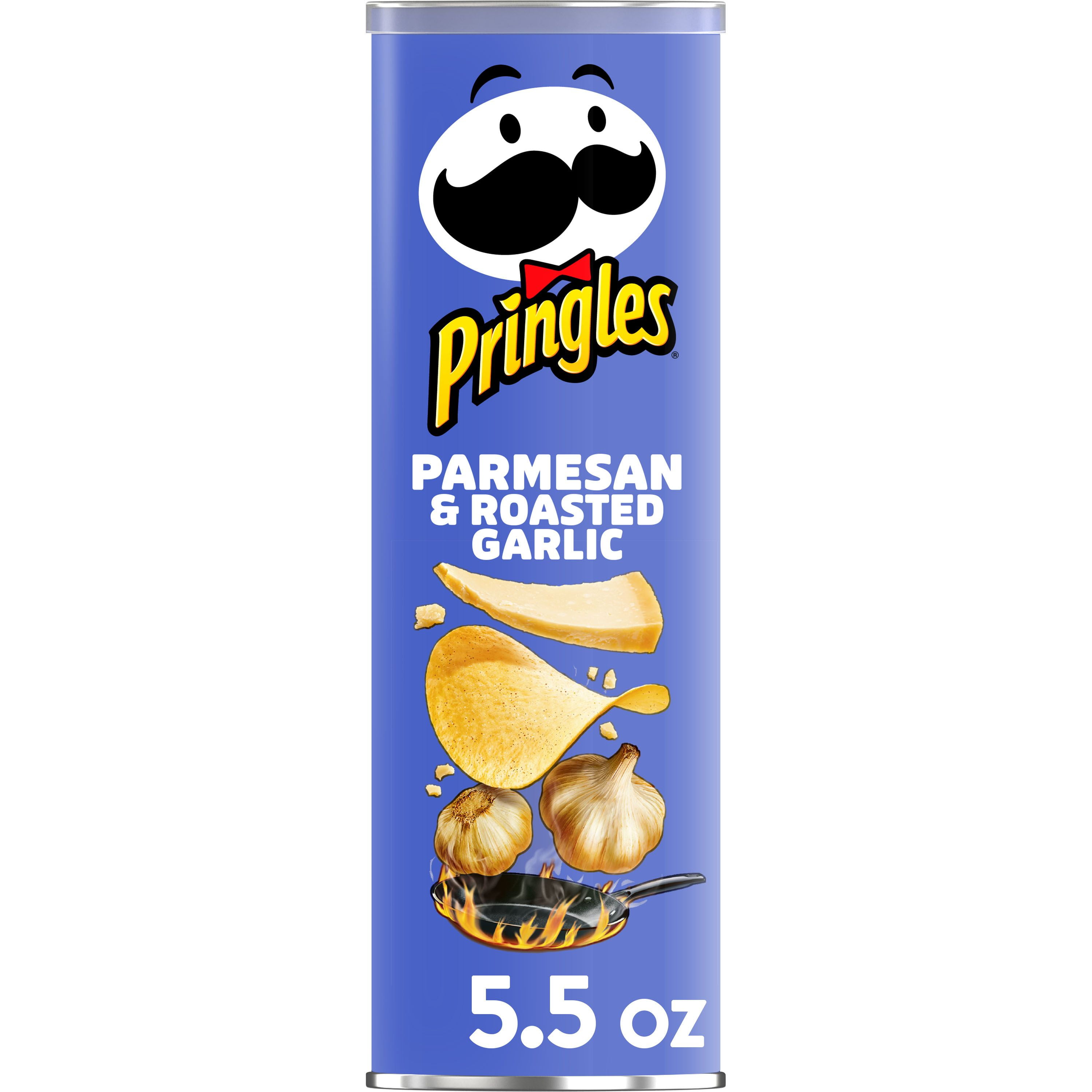 Pringles Potato Crisps Chips, Parmesan and Roasted Garlic, Snacks On The Go, 5.5oz