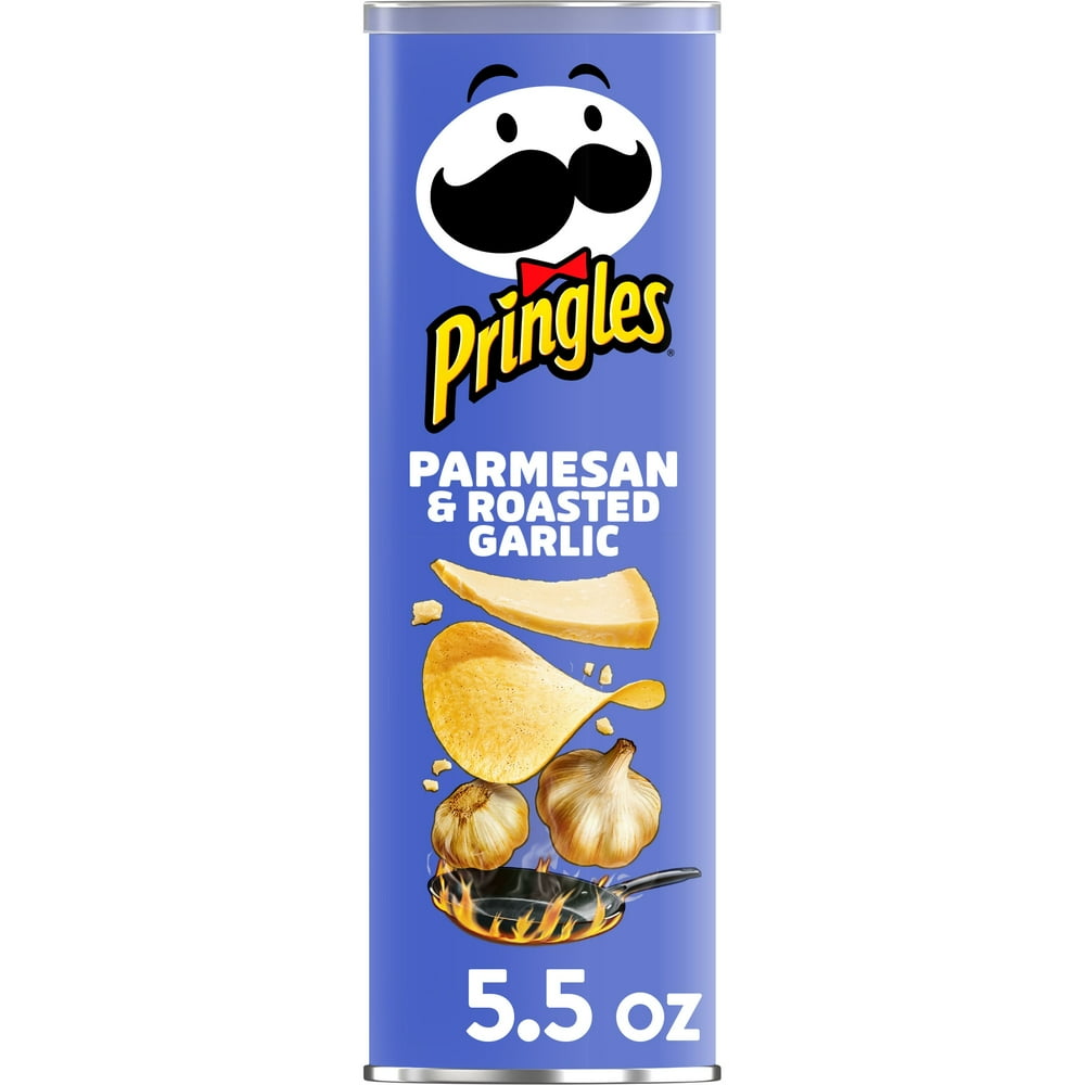 Pringles Potato Crisps Chips, Parmesan and Roasted Garlic, Snacks On