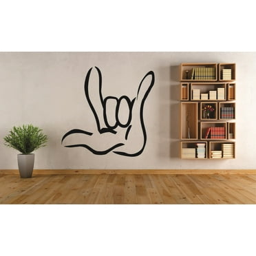 Custom Wall Decal : I Love You Sign Language Hand 12x12"