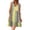 Green, variant on IROINNID V-Neck Shift Dress For Women Summer Fashion Sleeveless Print Ruffles Casual Dress Comfort Waist Dress
