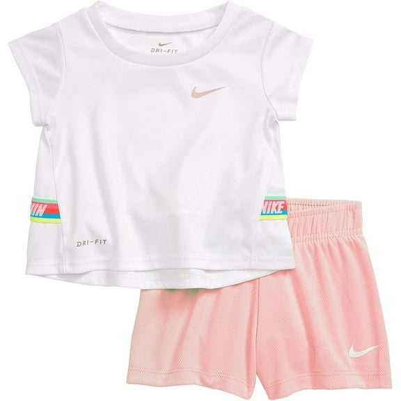 Nike Toddler Girls' Dri-Fit T-Shirt and Shorts Set Pink 3T