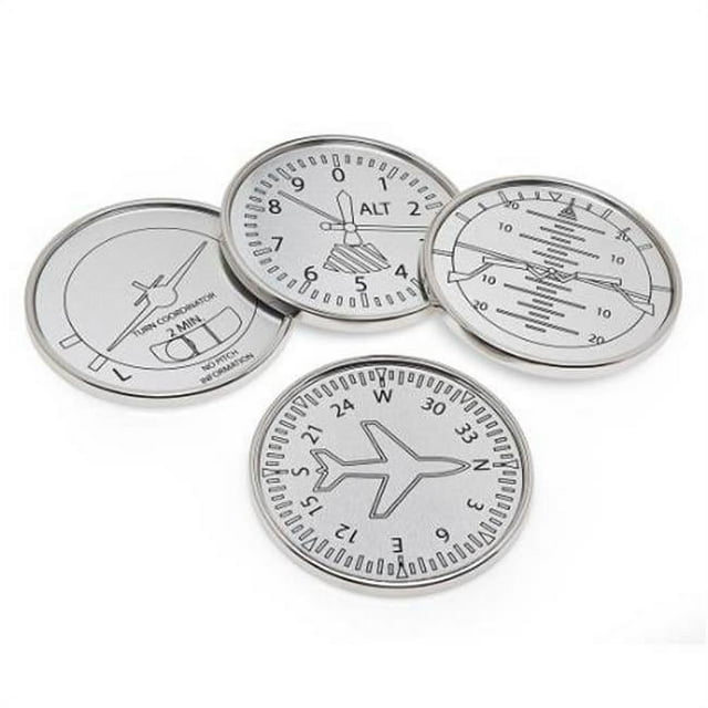 Godinger 97953 Sous-Verre d'Avion, Série de 4