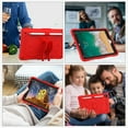 thumbnail image 2 of Dteck for iPad 6th 5th Generation Case with Kickstand Butterfly Wings Pencil Holder, Heavy Duty Hard Rugged Protective Cover Kids Girls for 9.7 inch iPad 6th/5th Gen/Air 2,Red, 2 of 9
