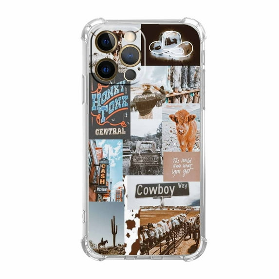 Cowboy Way Case for iPhone 12 Pro Max,Aesthetic Art Design Pattern Soft Full TPU Bumper Cover