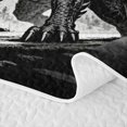 thumbnail image 5 of Metsweet Gothic Dragon Quilt King, Magical Wildlife King Coverlet Set, Black Gray White, 5 of 7