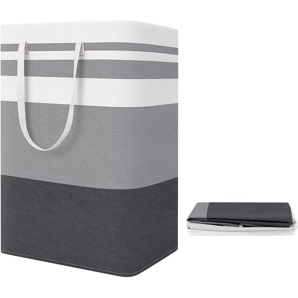 Cesto para ropa sucia plegable de 75 l con asa, cesta de almacenamiento de gran capacidad para ropa y juguetes.