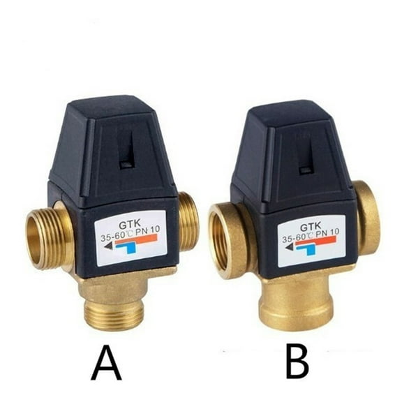 1" Male Thread 3 Way Thermostatic Mixing Valve DN25 DN20 Solar Water Heater Valve 3-Way Thermostatic Mixer Valve ,Durable Materia