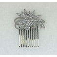 thumbnail image 2 of Faship Gorgeous Clear Rhinestone Crystal Floral Hair Comb, 2 of 4