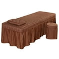 thumbnail image 5 of Soft Beauty Massage Bed Sheet With Pillowcase and Stool Cover Coffee, 5 of 8