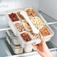 thumbnail image 1 of SUTENGDA Articles en Liquidation! Tupperware en Liquidation 4 Pcs Contenants de Rangement pour Aliments avec Couvercles Boîte à Collations Contenant Congélateur Organisation de Cuisine Boîte de Conservation Peut Être Empilée avec Scellage des Aliments, 1 of 7
