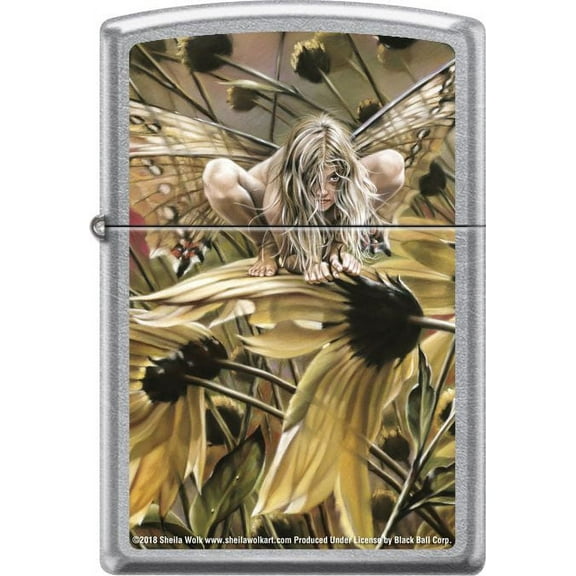 Chameleon by: Sheila Wolk - Brushed Chrome Zippo Lighter