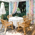 thumbnail image 6 of Outdoor Curtains for Patio Waterproof, Easter Grommet Gazebo Curtains Drapes for Porch, Pergola,Backyard,Outside, Privacy Panel 54 x 108 Inch, Colorful Easter Eggs Rabbits Spring Pastel Wood, 6 of 9