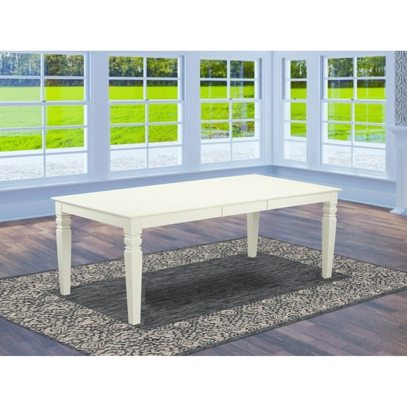 East West Furniture Logan 42" Rectangular Wood Dining Table in Black