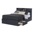 thumbnail image 4 of South Shore Ulysses Blueberry Bookcase Headboard with Sliding Doors, Full Size, 4 of 9