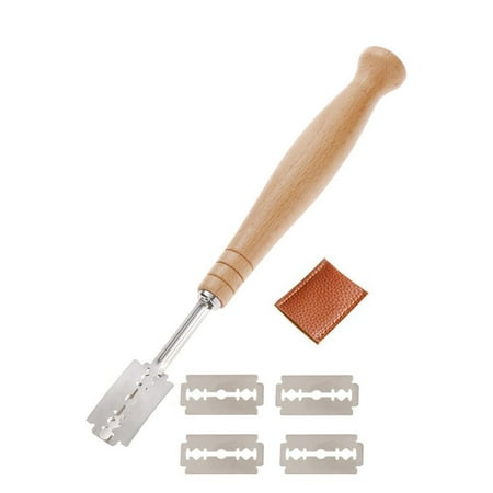

Kitchen Slashing Tool Sourdough Bread Bakers Razor Cutter Bread Lame Cutter French Bread Scorer with Leather Bag Dough Scoring Tools