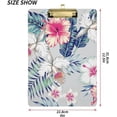 thumbnail image 3 of 12.5"x9" Tropical Floral Clipboards, Standard A4 Letter Size Nursing Clipboard with Low Profile Metal Clip Decorative Clip Board for Office Supplies,Silver, 3 of 7