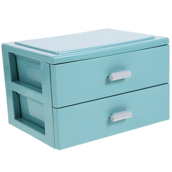 PBPBOX Green Plastic Desk Organizer with Drawers for Home Large Capacity Desktop Storage