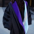 thumbnail image 4 of Endea Graduation Doctoral Hood For Law - Purple/Light Blue/Silver, 4 of 6